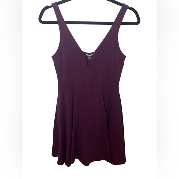 Express Dresses & Skirts - *DONATING SOON* Express NWT small plum skater dress with shorts attached
